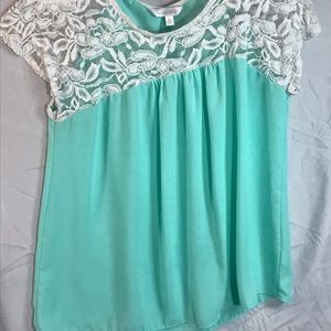 Teal blouse shirt